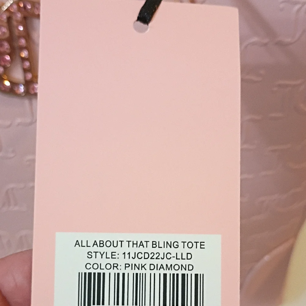 Juicy Couture Light Pink Embossed Tote - Picture 6 of 9